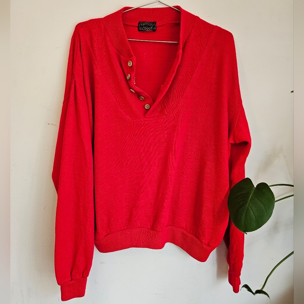 Express Red V-Neck Sweater